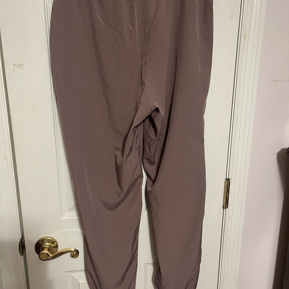 Mono B Brown Sweatpants with Drawstring Waist and Tapered Ankle - Picture 2 of 3
